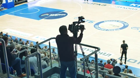 Videographer With the Camera Stock Footage 68365643