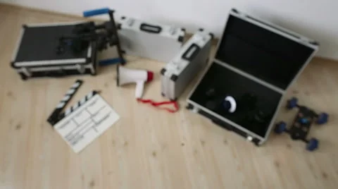 Videographer hand lens attached to the camera Stock Footage 55671306