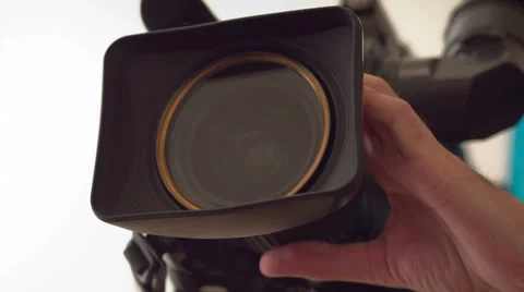 Videographer pans the camera Stock Footage 33802342