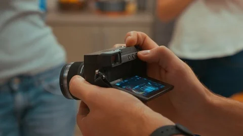 Videographer records on the process of cooking mulled wine Video stock 98086824