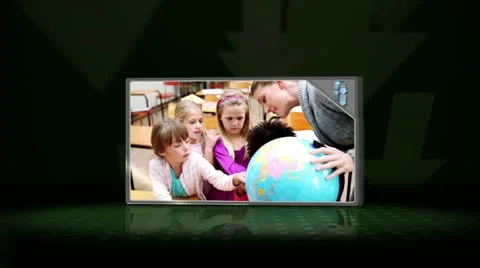 Videos of school against a black background Stock Footage