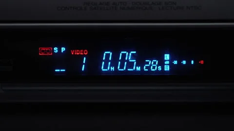 Videotape fast rewind display Stock Footage 335710693