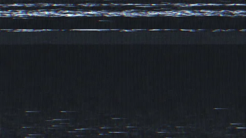 Videotape Noise And Glitches On Retro CRT Television Screen Loop Stock Footage 296007075