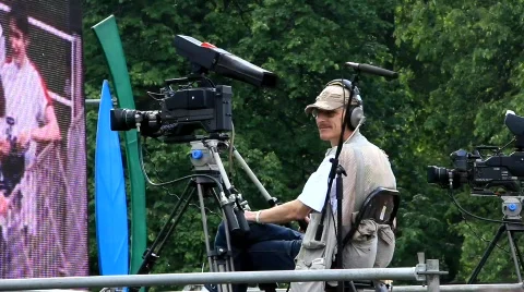 Videotape operator Stock Footage 741565