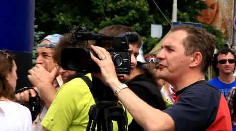 Videotape operator Stock Footage 750909