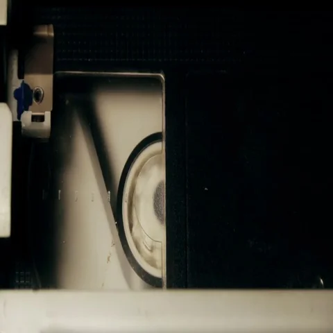 Videotape In play mode in VCR Stock Footage 69439115