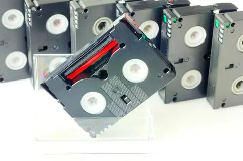 Videotapes isolated on white Stock Photos
