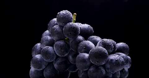 Videotaping large grapes on a rotating table. Stock Footage 198794188