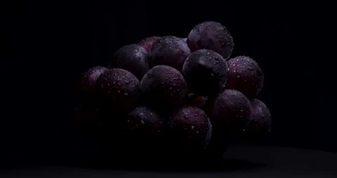 Videotaping large grapes on the turntable. Stock Footage 260299122