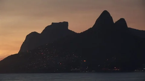 Vidigal Favela At Sunset Stock Footage 78118996