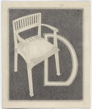 Vienna 19th-20th c, Initial "D" for Otto Wagner's text "The art in the trade" in Foto stock