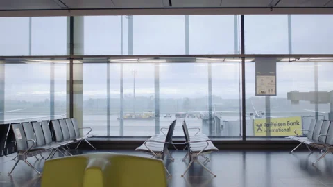 Vienna Airport During Covid Times Stock Footage