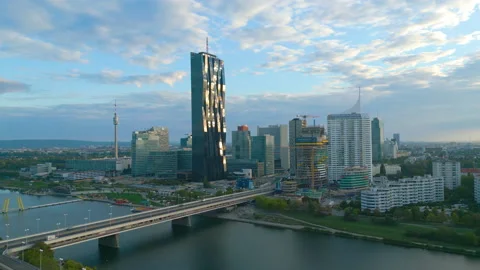 Vienna Austria aerial skyline 動画素材 224462953