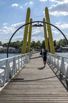 Vienna, Austria. Copa Beach on the Danube in Vienna Foto stock
