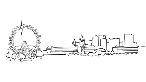 Vienna Austria Self Drawing Lines Stock Footage 74358740