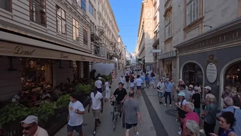 Vienna Austria walking the streets during the day 14.08.2025 Stock Footage 315273953