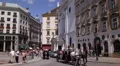 Vienna Busy Streets Pebble Pavement Fiacres Passing Old Fashioned Transport Day HD Footage