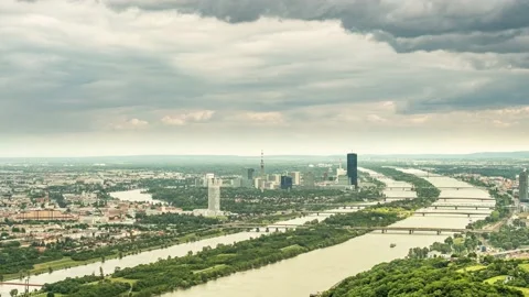 Vienna cityview - timelapse in 4K Stock Footage 145808518