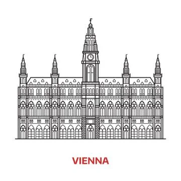 Vienna Landmark Vector Illustration Stock Illustration