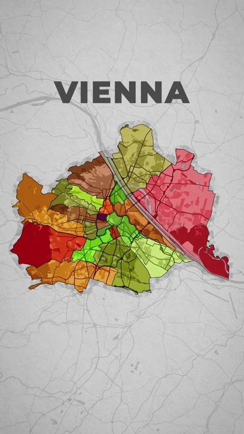Vienna (map) Stock Footage 260245395