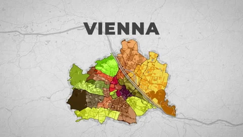 Vienna (map) Stock Footage 260245584
