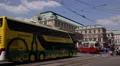 Vienna Opernring Busy Road People Commuting Public Transportation Rush Hour Day HD Footage