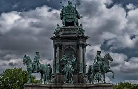Vienna queen sculpture Stock Photos