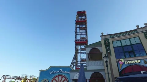 Vienna roller coaster Stock Footage 97060844