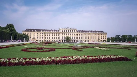 Vienna Schoenbrunn Palace Hyperlapse Stock Footage 70541464
