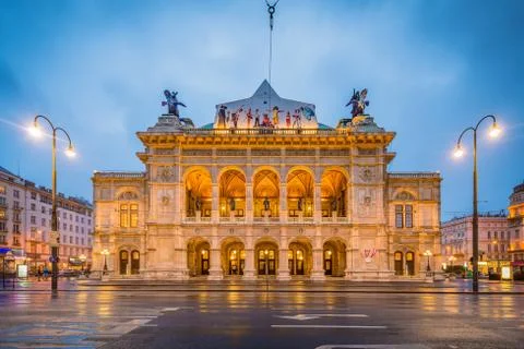 The Vienna State Opera in Austria. Stock Photos