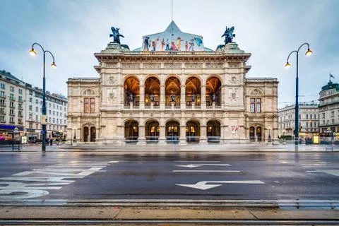 The Vienna State Opera in Austria. Stock Photos