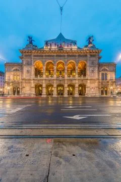 The Vienna State Opera in Austria. Stock Photos