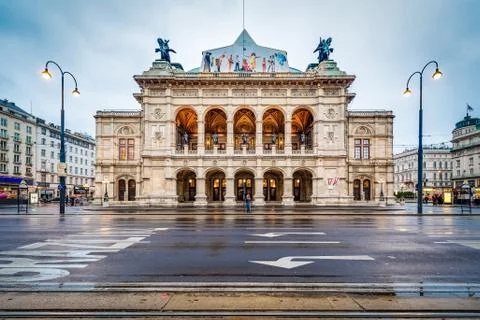 The Vienna State Opera in Austria. Stock Photos