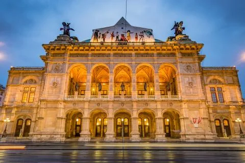 The Vienna State Opera in Austria. Stock Photos