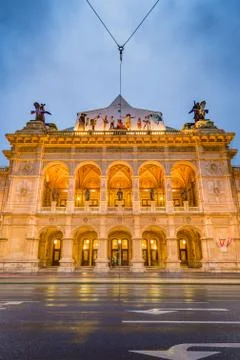 The Vienna State Opera in Austria. Stock Photos