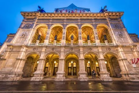 The Vienna State Opera in Austria. Stock Photos