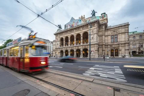 The Vienna State Opera in Austria. Stock Photos