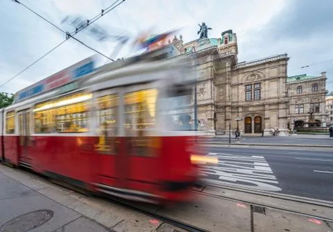 The Vienna State Opera in Austria. Stock Photos