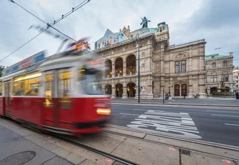 The Vienna State Opera in Austria. Stock Photos
