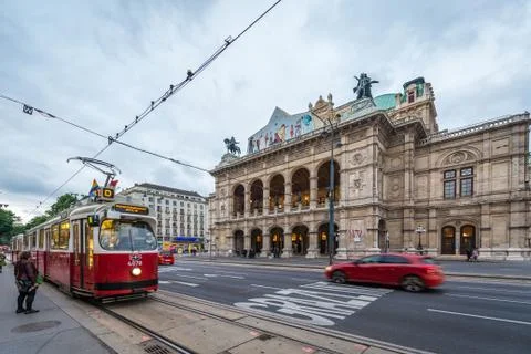 The Vienna State Opera in Austria. Stock Photos