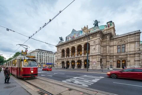 The Vienna State Opera in Austria. Stock Photos