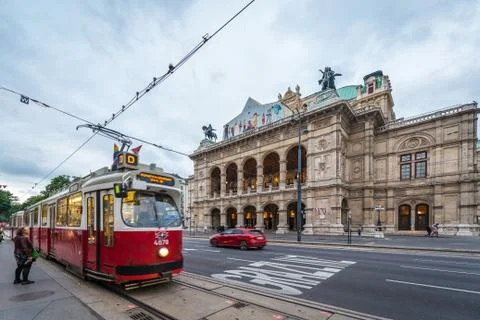 The Vienna State Opera in Austria. Stock Photos