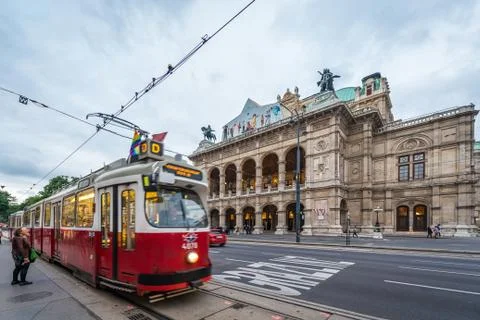 The Vienna State Opera in Austria. Stock Photos