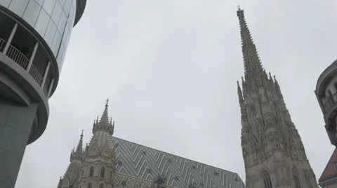 Vienna Stephen's cathedral _6 Video stock 45305316