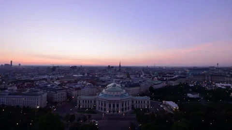 Vienna Sunrise Timelapse Stock Footage 69197673