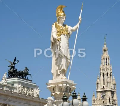 Vienna Symbols From Parliament Square Stock Photos