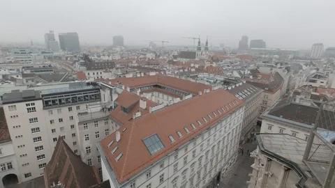 Vienna view from St Stephenson Stock Footage 126934016