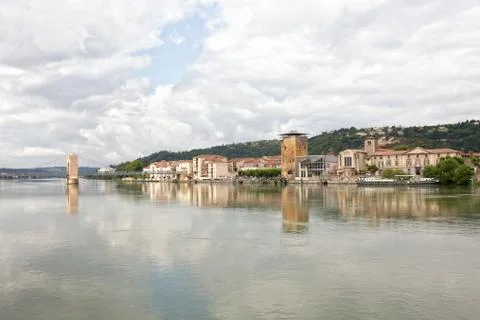 Vienne, Rhone River View Stock Photos