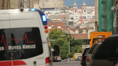 Viennese ambulance Stock Footage 21454300