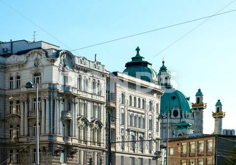 Viennese Classical style building, Austria, Europe Stock Photos